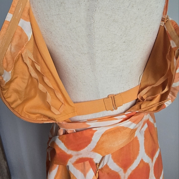 Anthropologie, New, Maeve Freya Coral Poplin Fit & Flare Midi Sun Dress, Size 6 - Picture 11 of 15